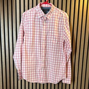 Banana Republic Gingham Slim Fit Shirt (Pink/White)
